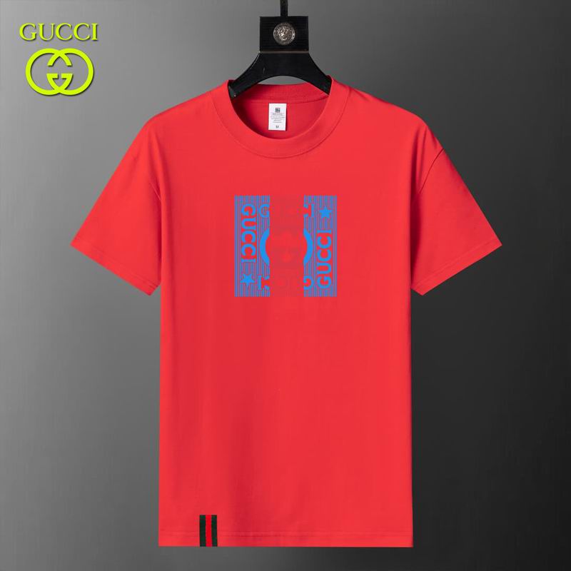 Wholesale High-quality Fashion G.ucci Short Sleeve Crew Neck Replica T-Shirts for sale