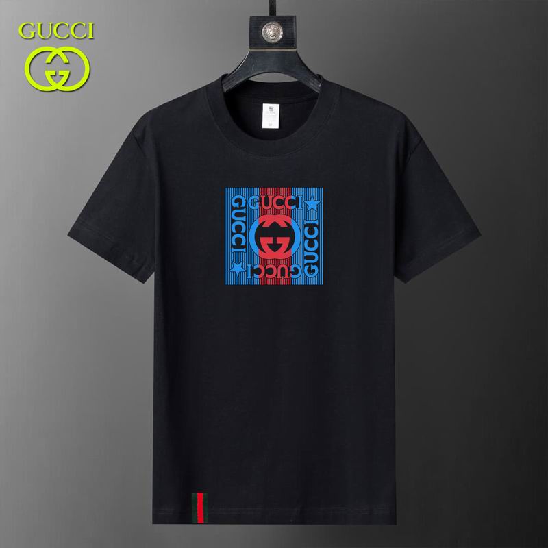 Wholesale High-quality Fashion G.ucci Short Sleeve Crew Neck Replica T-Shirts for sale