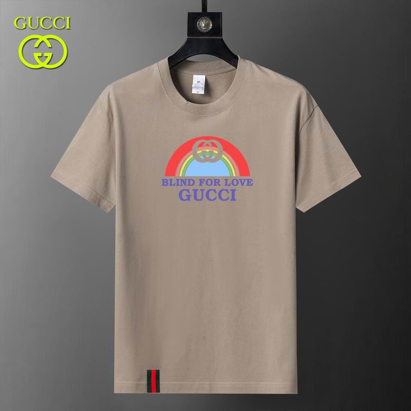 Wholesale High-quality Fashion G.ucci Short Sleeve Crew Neck Replica T-Shirts for sale