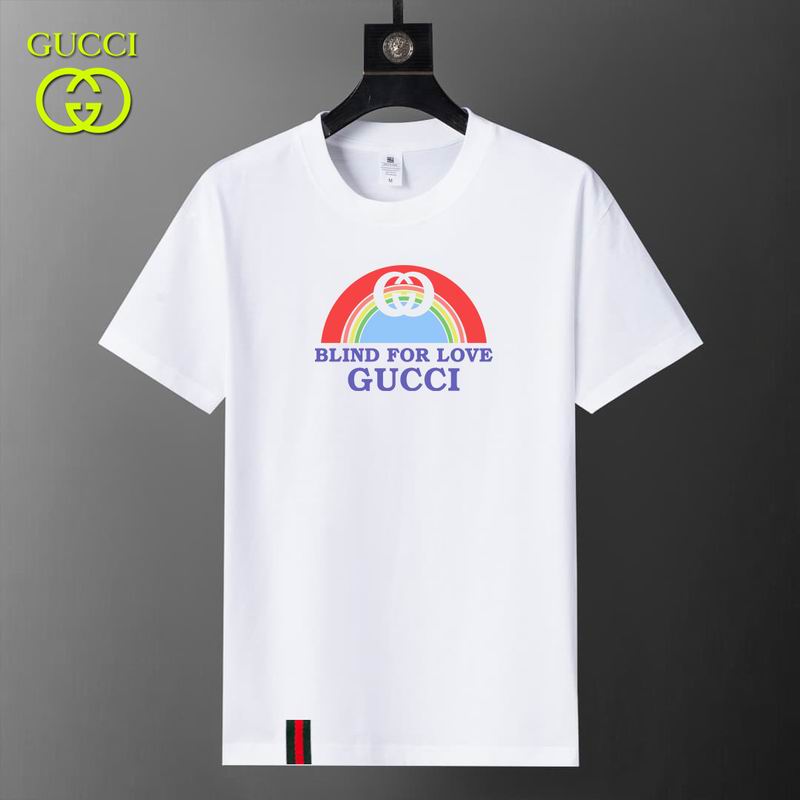 Wholesale High-quality Fashion G.ucci Short Sleeve Crew Neck Replica T-Shirts for sale