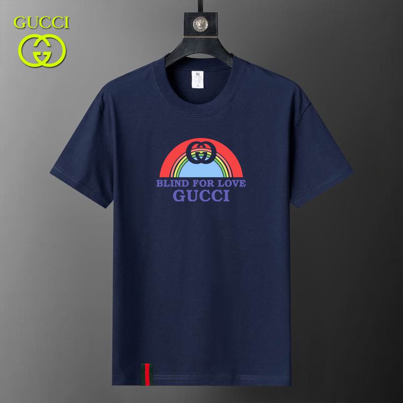 Wholesale High-quality Fashion G.ucci Short Sleeve Crew Neck Replica T-Shirts for sale