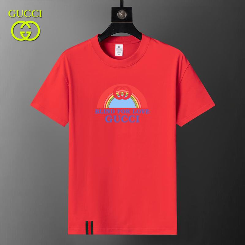 Wholesale High-quality Fashion G.ucci Short Sleeve Crew Neck Replica T-Shirts for sale