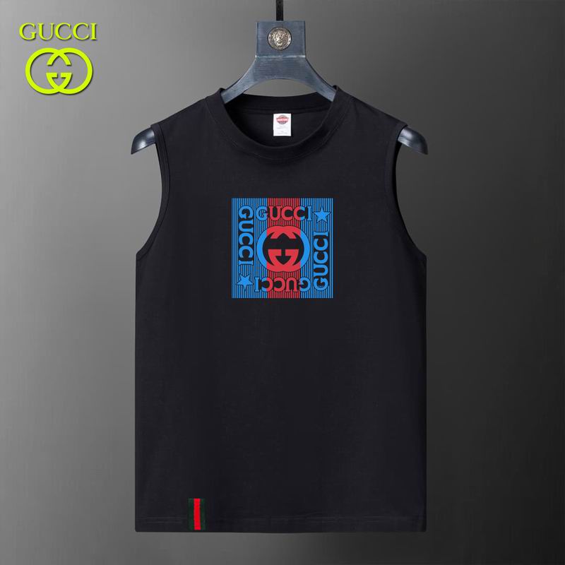 Wholesale High-quality Fashion G.ucci Short Sleeve Crew Neck Replica Vest & T-Shirts for sale