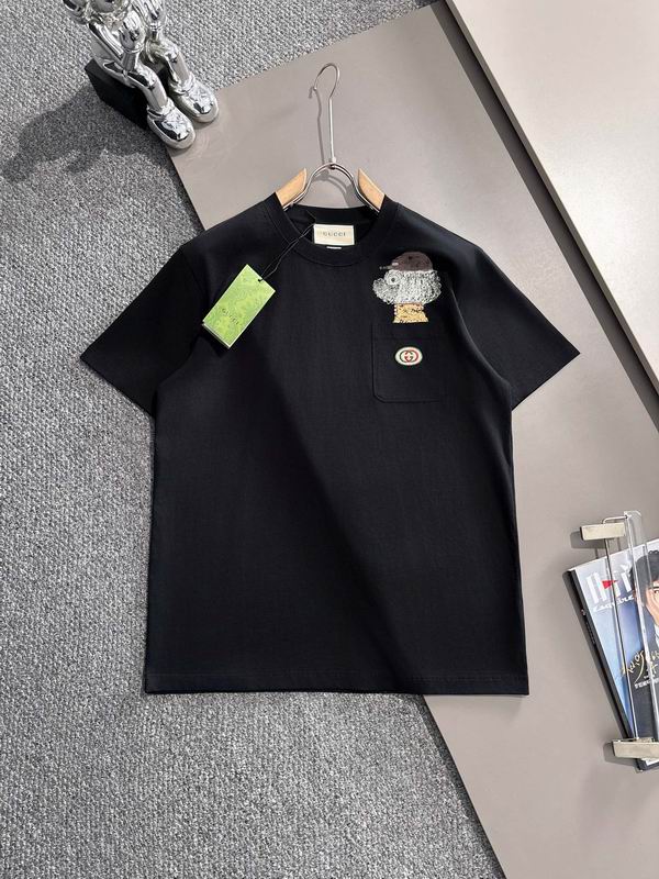 Wholesale High-quality Women's G.ucci Short Sleeve Crew Neck Replica T-Shirts for sale