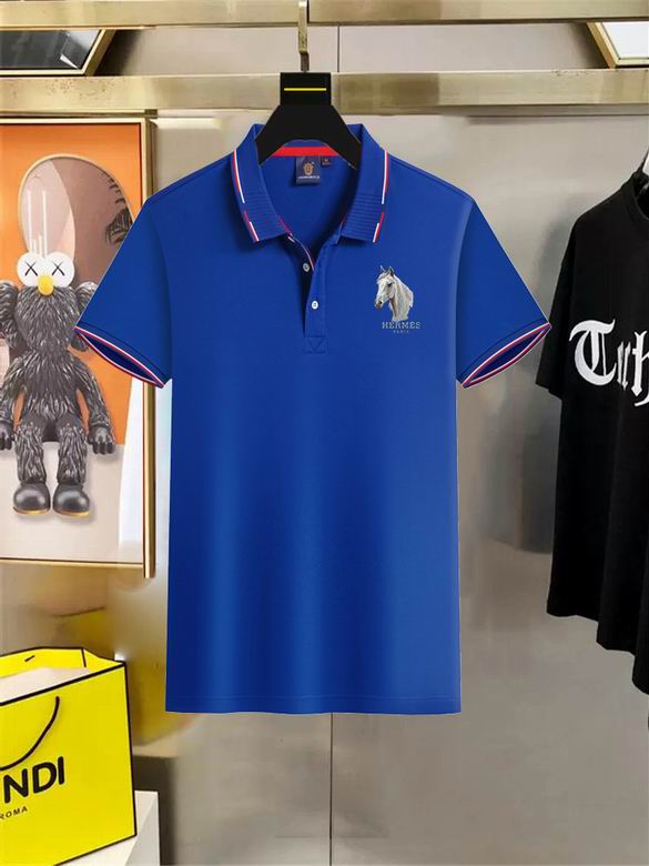 Wholesale High-quality Brands H.ermes Short Sleeve Lapel Replica Designer T-Shirts for sale