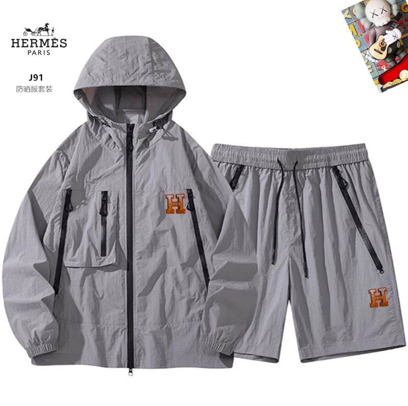 Wholesale High-quality Hermes replica Hooded Jackets set Shorts for sale