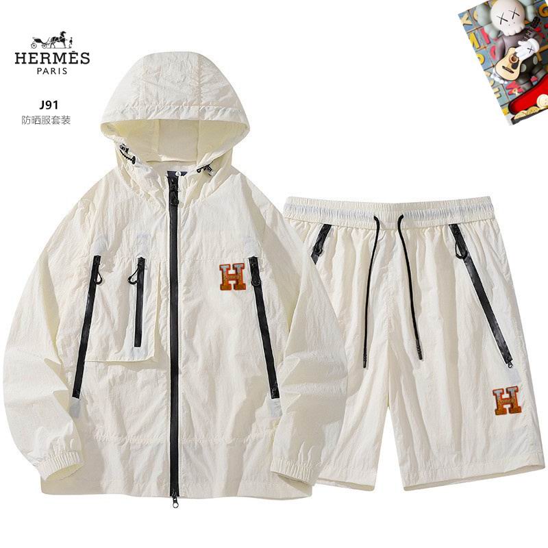 Wholesale High-quality Hermes replica Hooded Jackets set Shorts for sale