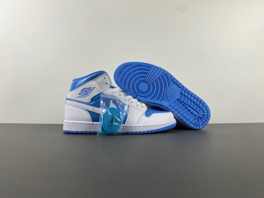 Jordan 1 Men's Mid SE White Legend Blue Shoes FZ2142-114