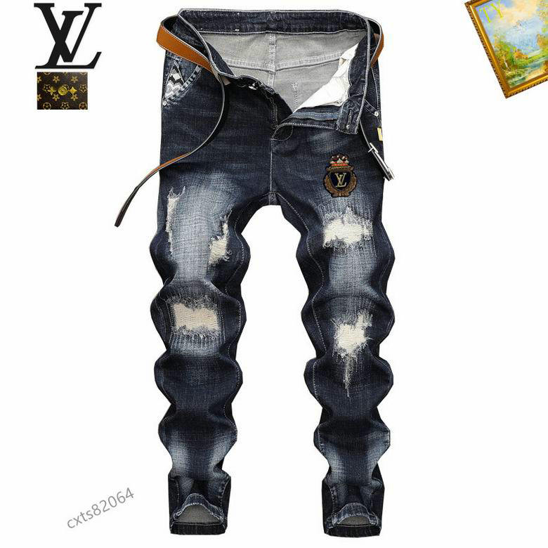 Wholesale Cheap replica Louis Vuitton Designer Jeans men for Sale