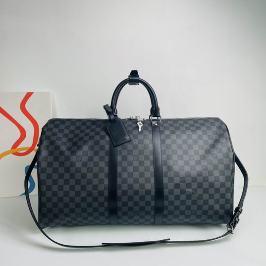 Wholesale Cheap Lv Keepall Bandouliere 55 Damier Graphite Canvas Leather bags for Sale