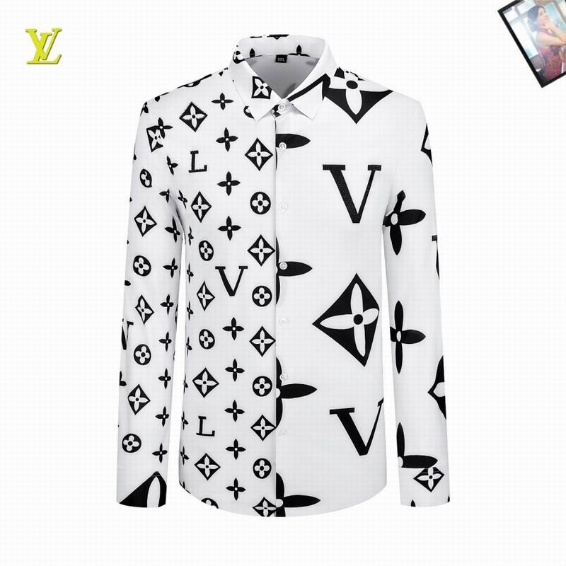 Wholesale High-quality Cheap LV Men's Long Sleeve Replica Designer Shirts for sale