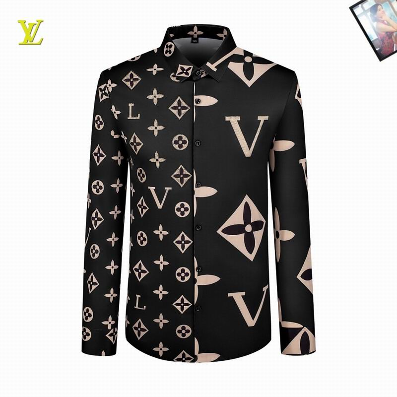 Wholesale High-quality Cheap LV Men's Long Sleeve Replica Designer Shirts for sale