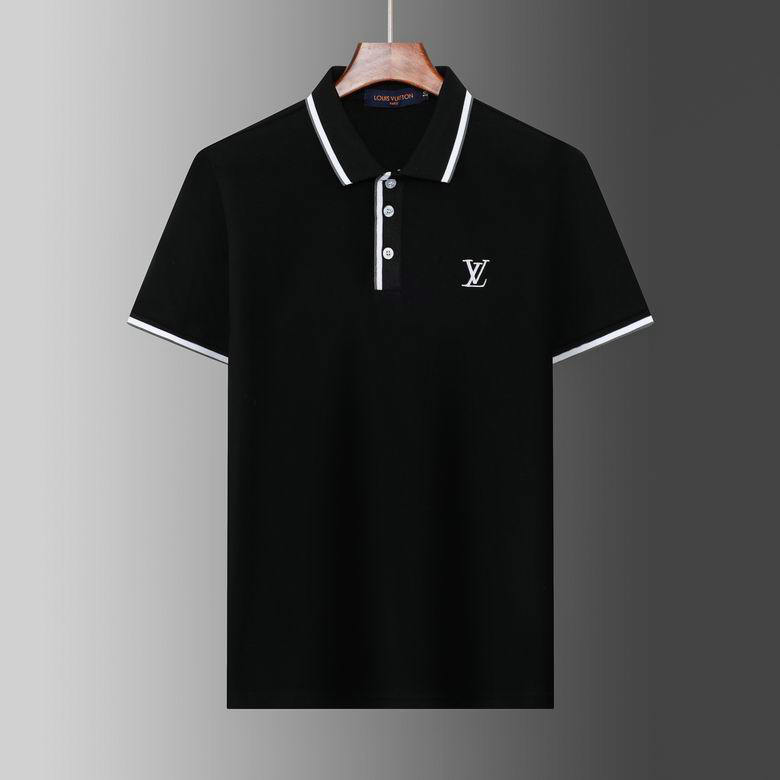 Wholesale Cheap Replica Louis Vuitton Short Sleeve Lapel T Shirts for Sale
