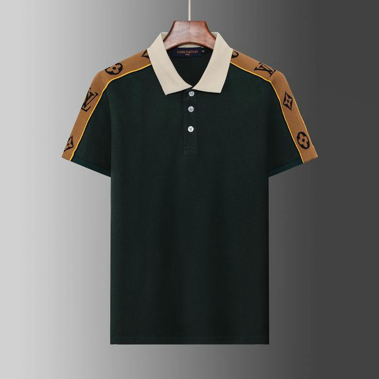 Wholesale Cheap Replica Louis Vuitton Short Sleeve Lapel T Shirts for Sale