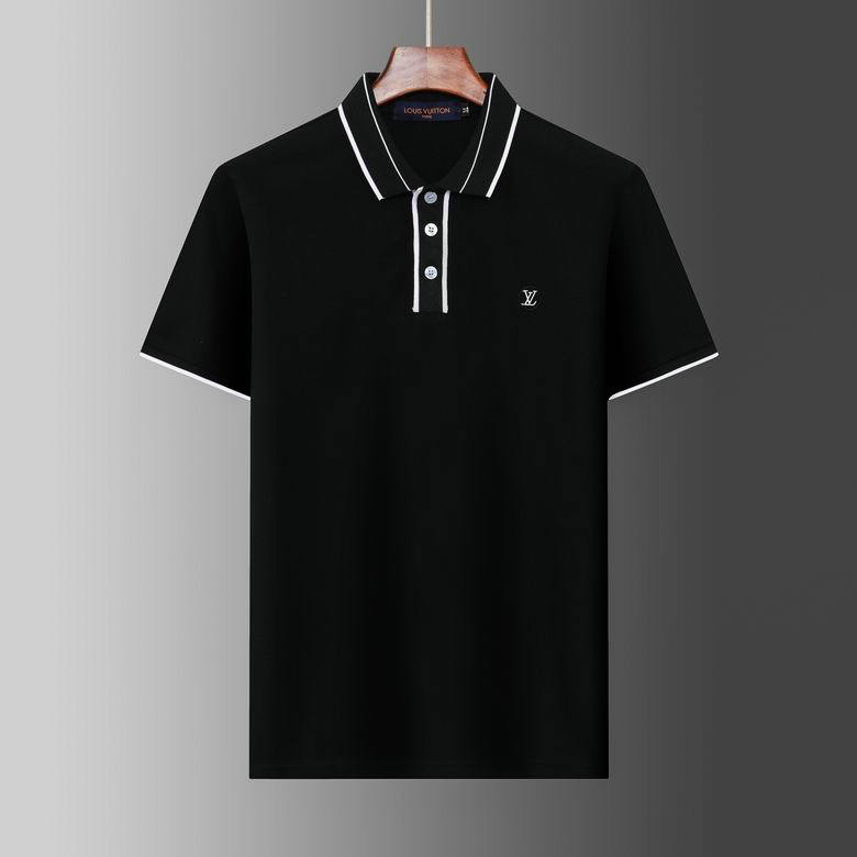 Wholesale Cheap Replica Louis Vuitton Short Sleeve Lapel T Shirts for Sale