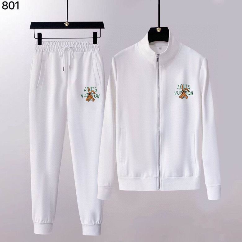 Wholesale Cheap Louis Vuitton Long Sleeve replica Tracksuits for Sale