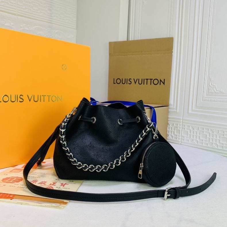 Wholesale Cheap louis vuitton Bella Mahina Leather Bucket bags for Sale