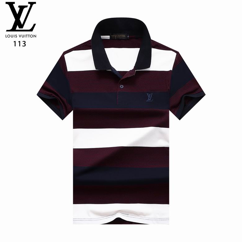 Wholesale Cheap LV Polo Short Sleeve Lapel T Shirts for Sale