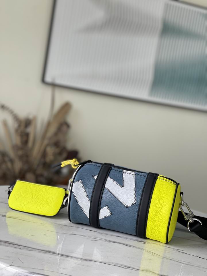 Wholesale Cheap Louis Vuitton Polochon Bags Blue / Yellow for Sale