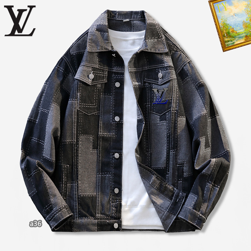 Wholesale High-quality Fashion LV Replica Designer Denim Jackets for sale