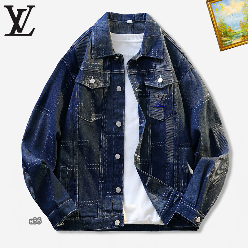 Wholesale High-quality Fashion LV Replica Designer Denim Jackets for sale