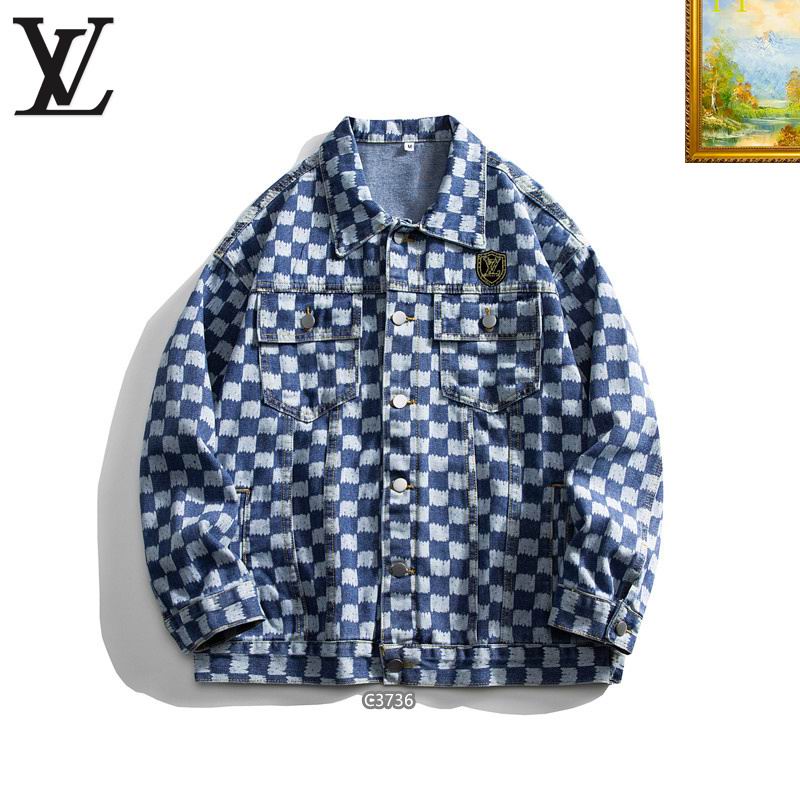 Wholesale High-quality Fashion LV Replica Designer Denim Jackets for sale