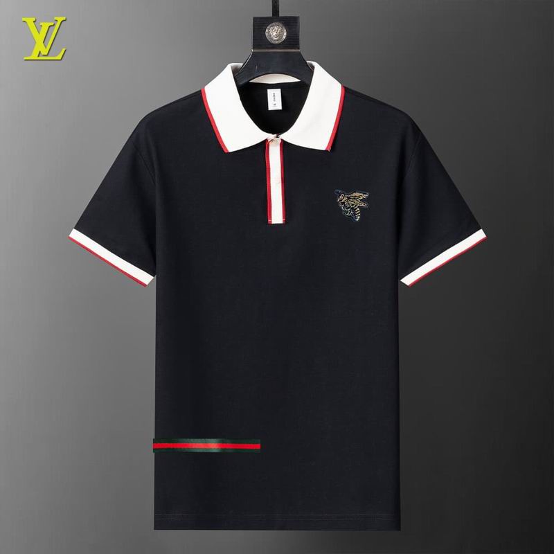 Wholesale High-quality Cheap LV Short Sleeve Lapel Replica Designer T Shirts for sale