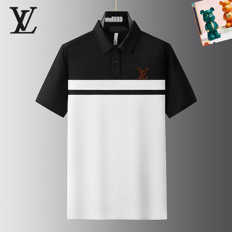 Wholesale High-quality Cheap LV Short Sleeve Lapel Replica Designer T Shirts for sale