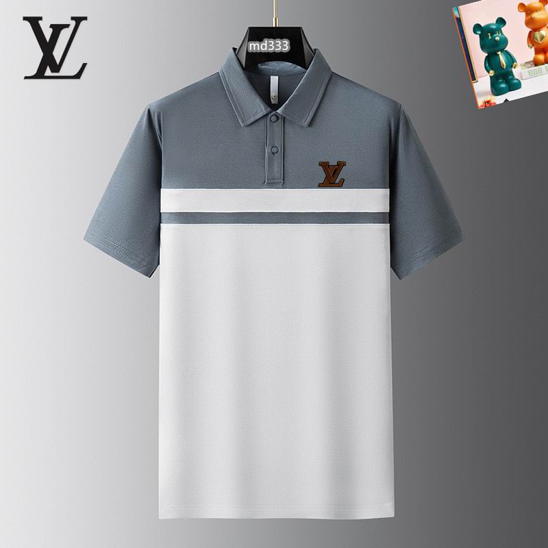 Wholesale High-quality Cheap LV Short Sleeve Lapel Replica Designer T Shirts for sale