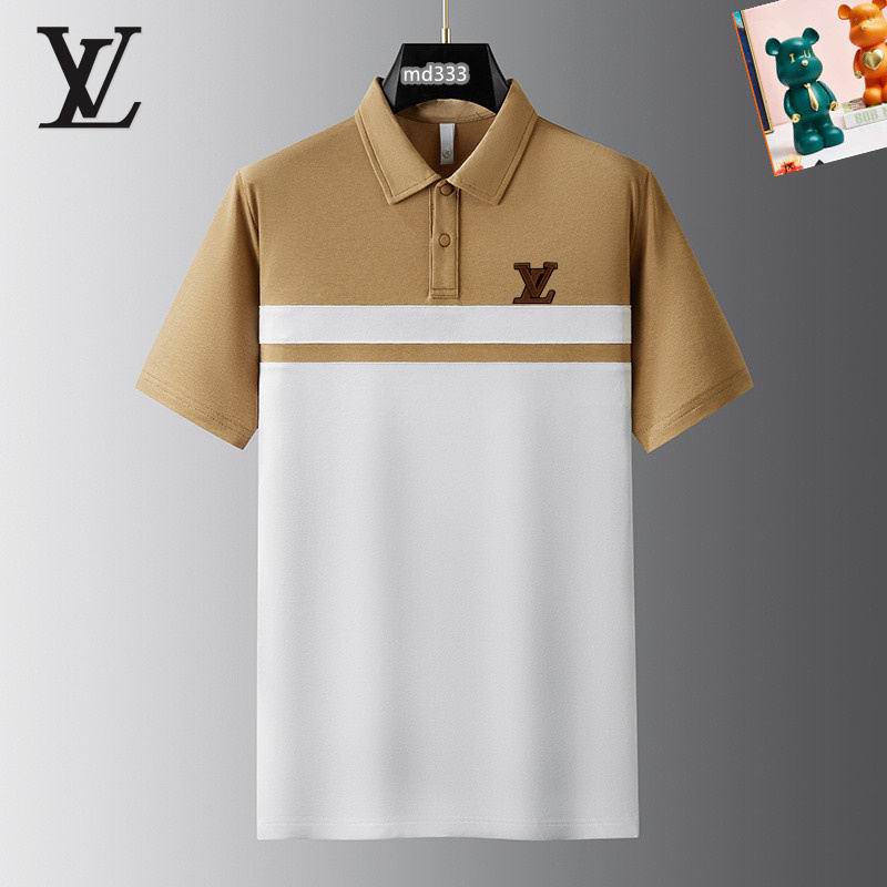 Wholesale High-quality Cheap LV Short Sleeve Lapel Replica Designer T Shirts for sale