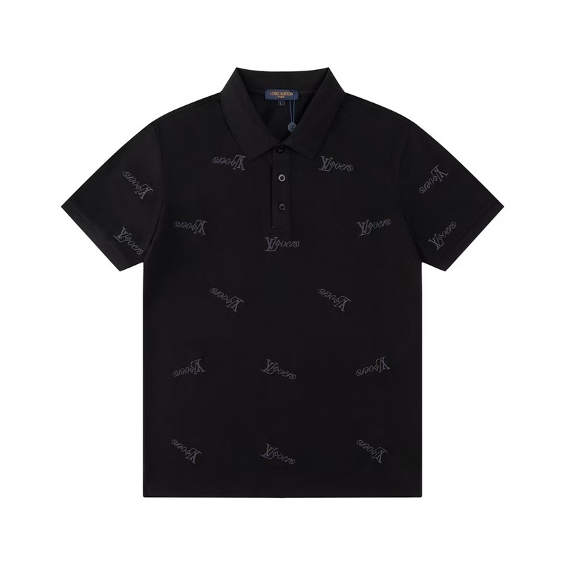 Wholesale High-quality Cheap LV Short Sleeve Lapel polo Replica Designer T Shirts for sale