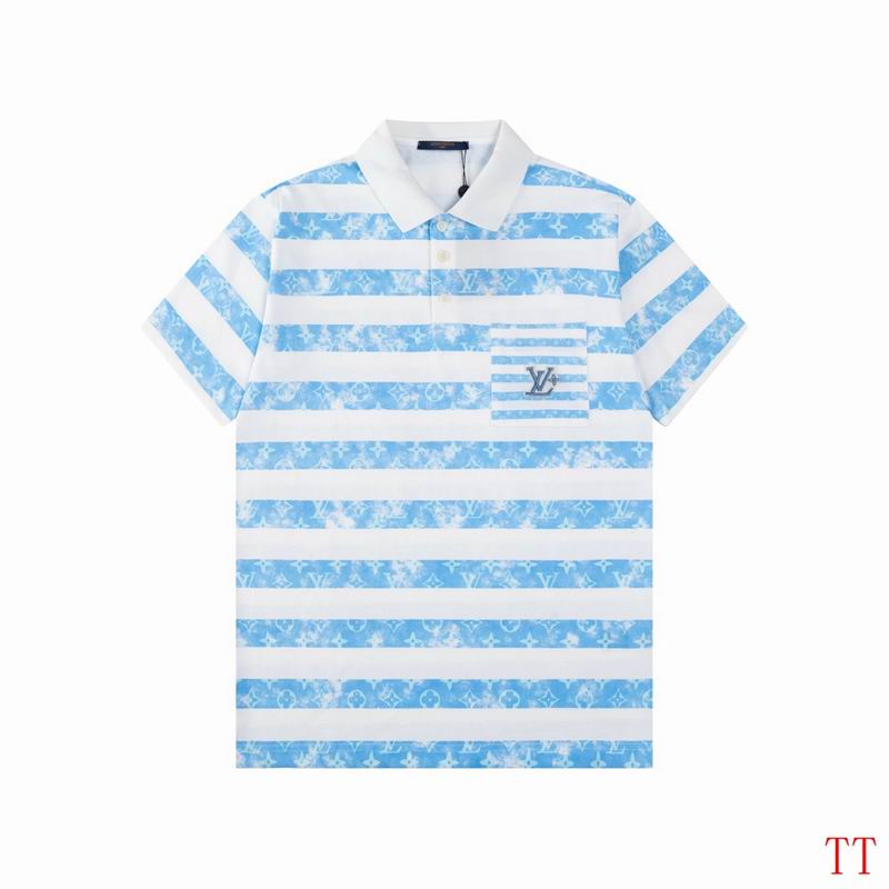 Wholesale High-quality Cheap LV Short Sleeve Lapel Replica Designer T Shirts for sale