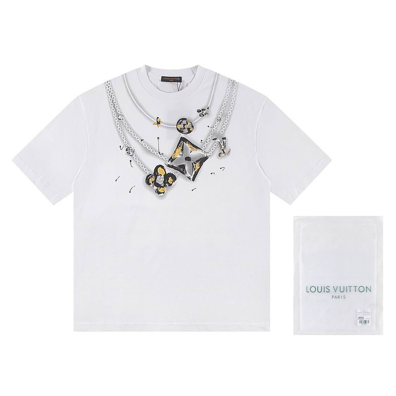 Wholesale High-quality Lv Women's Short Sleeve Crew Neck Replica Designer T-Shirts for sale