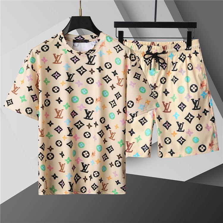 Wholesale Cheap High Quality LV Short Sleeve Designer Tracksuits for Sale