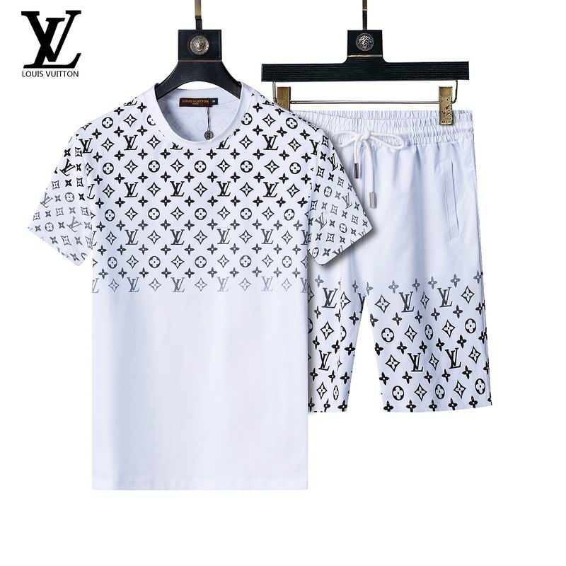 Wholesale Cheap High Quality LV Short Sleeve Designer Tracksuits for Sale