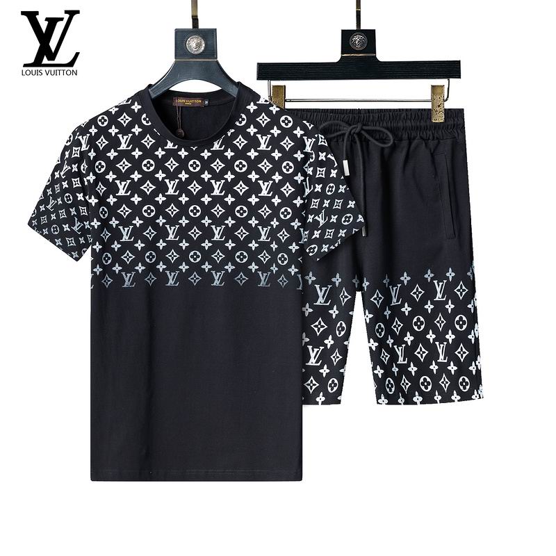 Wholesale Cheap High Quality LV Short Sleeve Designer Tracksuits for Sale