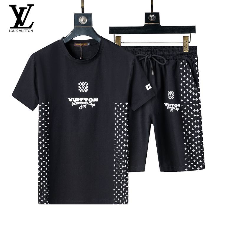 Wholesale Cheap High Quality LV Short Sleeve Designer Tracksuits for Sale