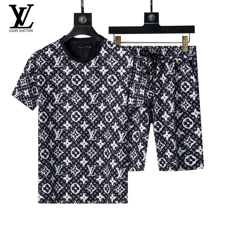 Wholesale Cheap High Quality LV Short Sleeve Designer Tracksuits for Sale