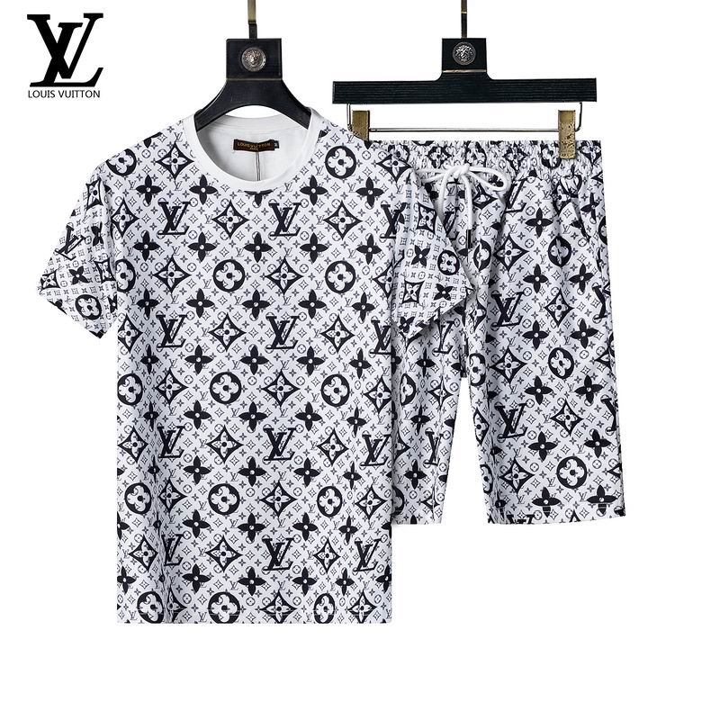 Wholesale Cheap High Quality LV Short Sleeve Designer Tracksuits for Sale