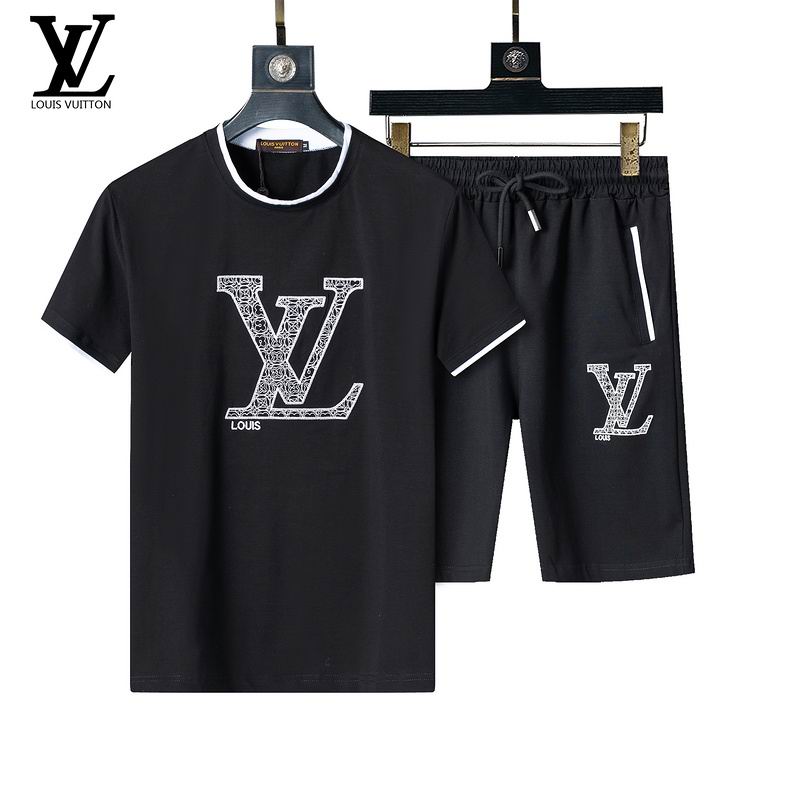 Wholesale Cheap High Quality LV Short Sleeve Designer Tracksuits for Sale