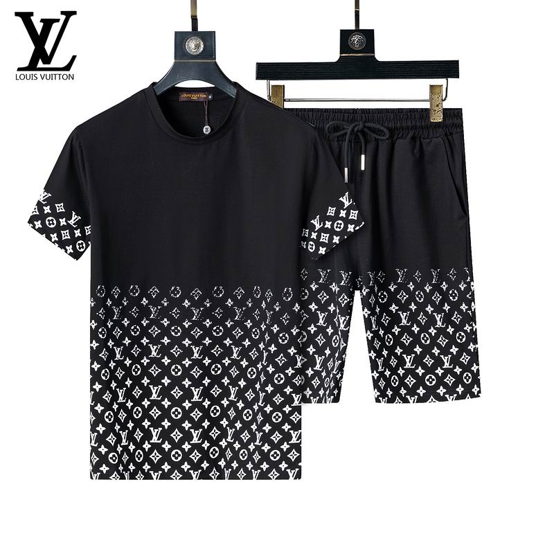 Wholesale Cheap High Quality LV Short Sleeve Designer Tracksuits for Sale