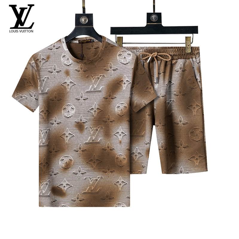 Wholesale Cheap High Quality LV Short Sleeve Designer Tracksuits for Sale