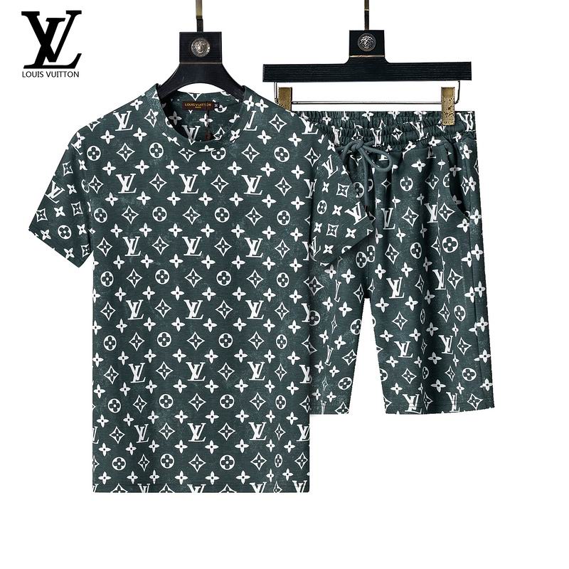 Wholesale Cheap High Quality LV Short Sleeve Designer Tracksuits for Sale