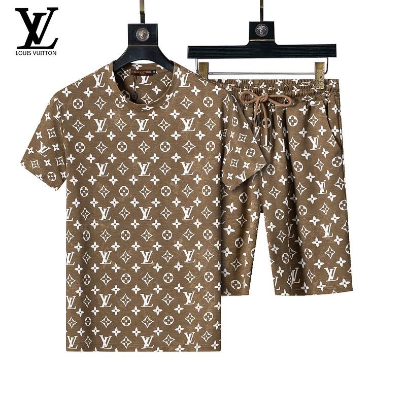 Wholesale Cheap High Quality LV Short Sleeve Designer Tracksuits for Sale