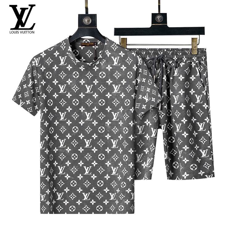 Wholesale Cheap High Quality LV Short Sleeve Designer Tracksuits for Sale