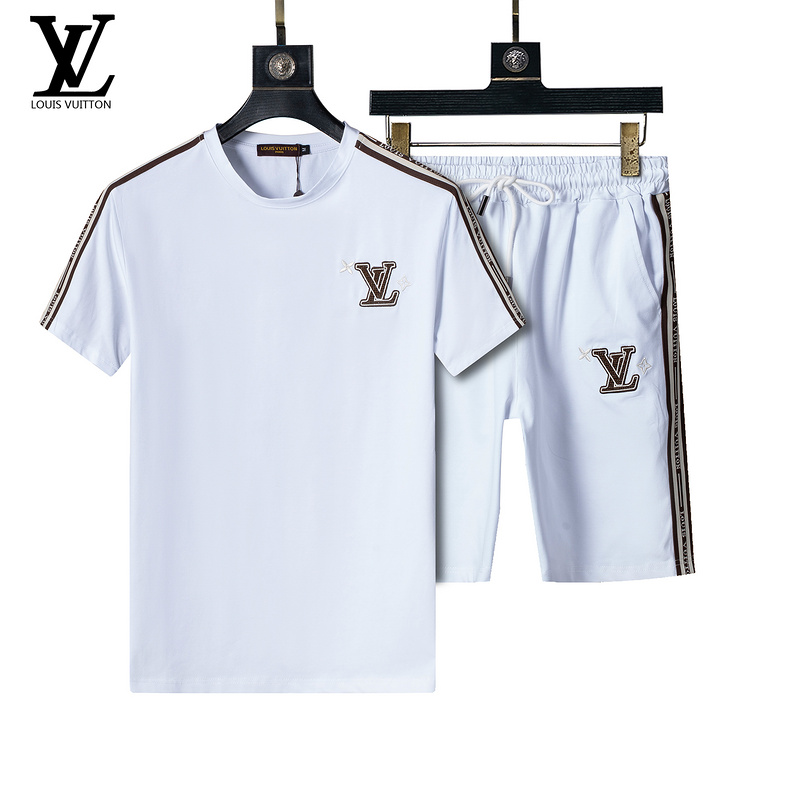 Wholesale Cheap High Quality LV Short Sleeve Designer Tracksuits for Sale