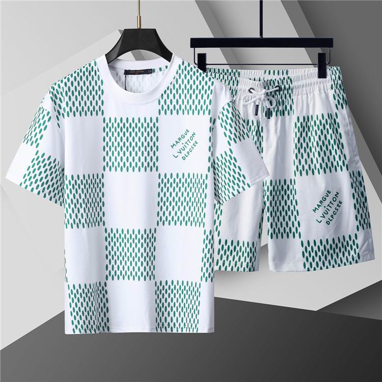 Wholesale Cheap High Quality LV Short Sleeve Designer Tracksuits for Sale