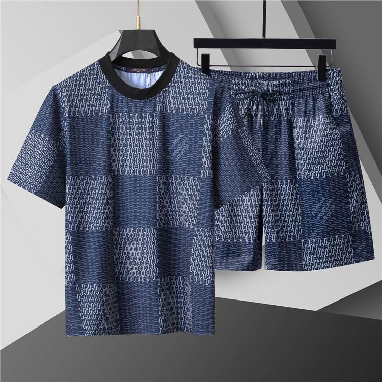 Wholesale Cheap High Quality LV Short Sleeve Designer Tracksuits for Sale