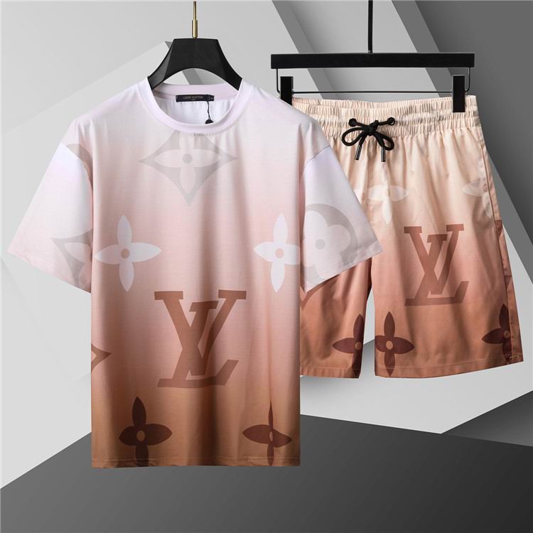 Wholesale Cheap High Quality LV Short Sleeve Designer Tracksuits for Sale
