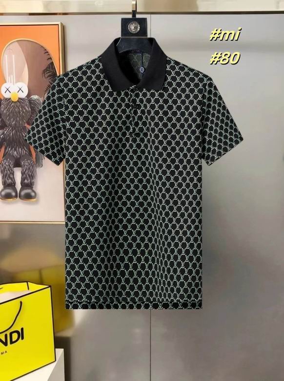 Wholesale High-quality LV Short Sleeve Lapel men's T-Shirts for sale